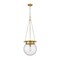Z-Lite Calhoun Pendant, 1-Light, 13 In.W x 14.75 In.H, Heritage Brass/Clear seedy 7506P13-HBR - alternate 7